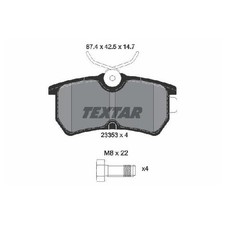 Satz Bremsbeläge Bremsklötze hinten für Ford Focus 1 DAW DFW DNW id23960