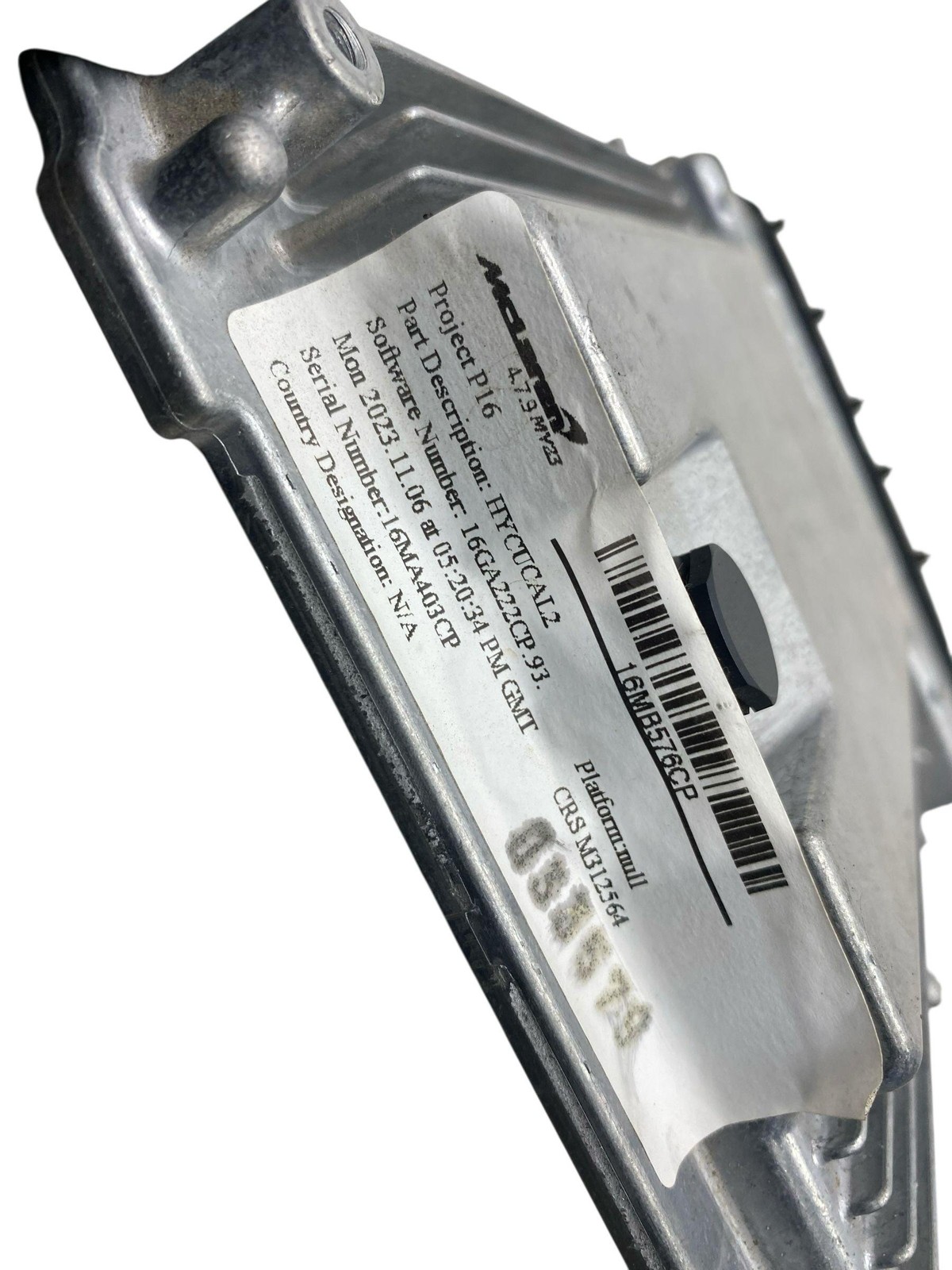 2024 MCLAREN ARTURA 3.0L TWIN TURBO HYBRID ENGINE CONTROL MODULE UNIT ECM *4K*