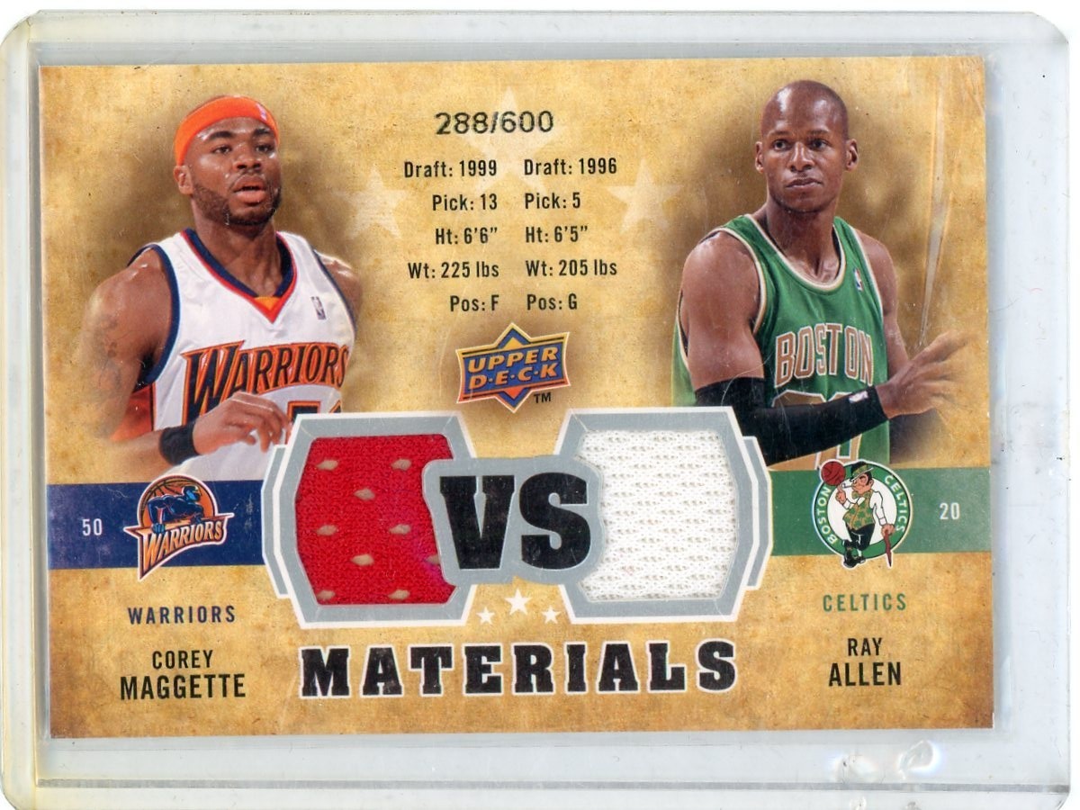 Corey Maggette Ray Allen 2009 VS Materials Upper Deck Game-Used /600 #VS-AM