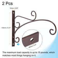 6 Ganci Da Recinzione In Ferro 20cm - Nero Per Piante, Cesti E Decorazioni Esterno - Foto 2