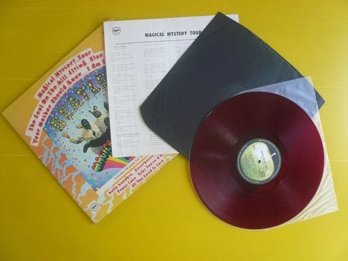 Japan Apple No Obi 33rpm G/F 12" Red Wax Record w 24P Booklet / Beatles / M M T
