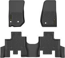 Custom Tpe Floor Mats Cargo Liner For Jeep Wrangler Jk 4d 2013-2018 3pc Black Custom Tpe Floor Mats Cargo Liner For Jeep Wrangler Jk 4d 2013-2018 3pc Black