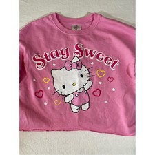 Hello Kitty Pink Logo Tee with White Graphic