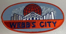 VINTAGE NOS LARGE COLORFUL WEBBS CITY GAS STATION PATCH