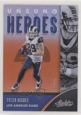 2020 Panini Absolute Unsung Heroes Spectrum Orange 59/75 Tyler Higbee 0q1p
