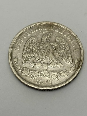 1821 Mexico  Balance Scale Peso -Silver-Republica Mexicana