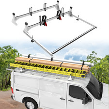 Ladder Roof Rack For 2011-on Nissan Nv1500 Nv2500 Nv3500 Van W 24 Rear Roller