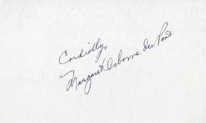 MARGARET OSBORNE DUPONT - AUTOGRAPH SENTIMENT SIGNED
