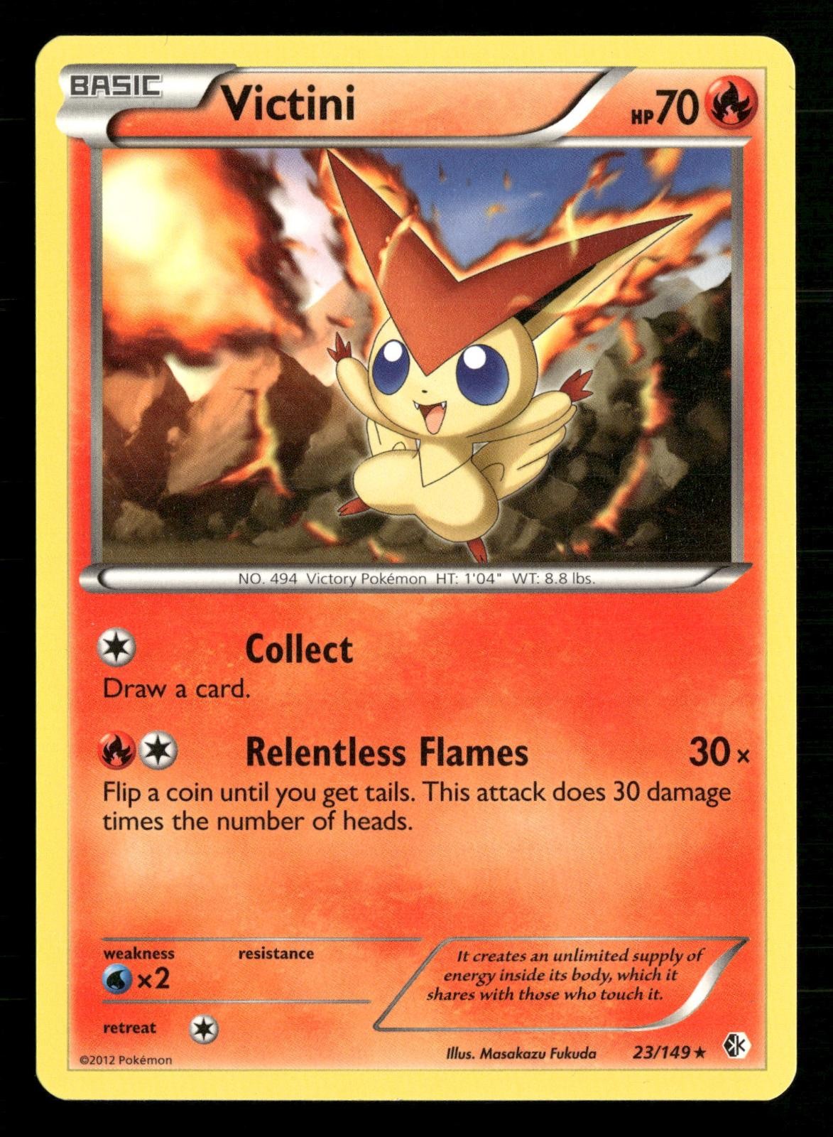 Victini 23/149 Rare Boundaries Crossed Pokemon Lightly Played