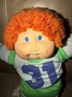 Vintage Cabbage Patch Kid Red Head Fuzzy Boy (Shag)  Blue Eyes Dimples Freckles