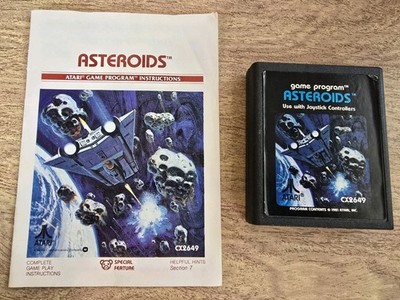 Atari 2600 Asteroids With Instruction Manual Tested Working