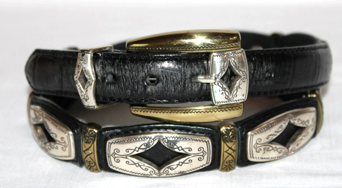 Vintage 90’s 1994 Brighton Multi-color Leather Western Belt Gold Tone Buckle S Brighton Belts for Women for Sale - eBay main image 2