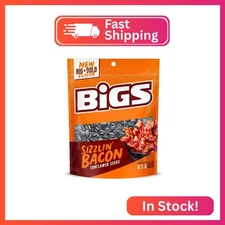 BIGS Sunflower Seeds, Sizzlin' Bacon Flavor, Softball Stocking Stuffer, 5.35 oz.
