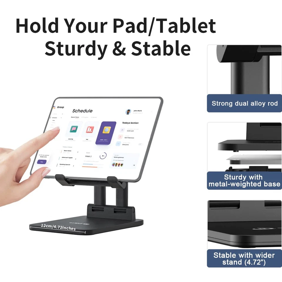 Tablet Stand -Portable Monitor Stand,4.72" Wide, Adjustable & Foldable, Super... - Image 2 of 4