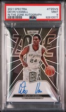 2021 Panini Spectra Devin Vassell Auto /49 In The Zone Spurs PSA 9