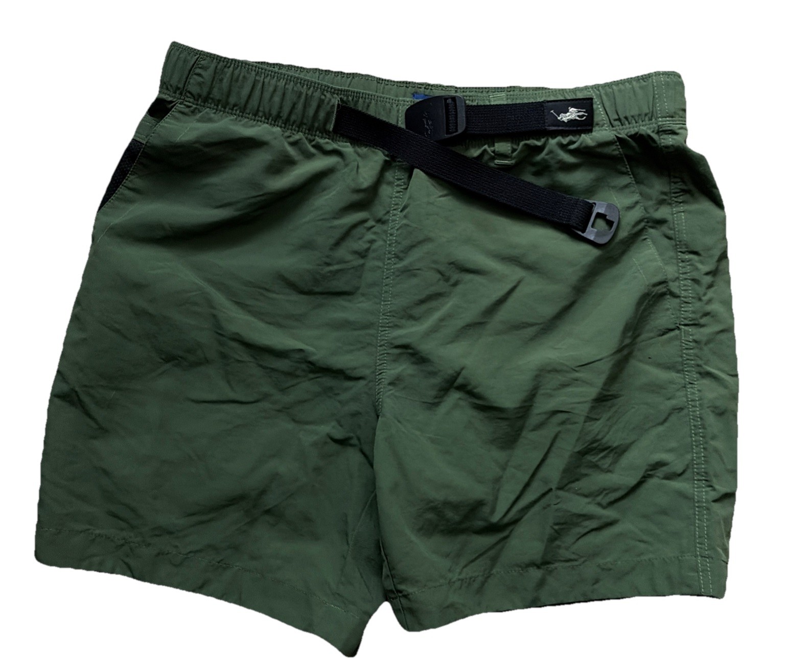 Polo Ralph Lauren Slide-Buckled Straight-Leg Shorts, Size Medium