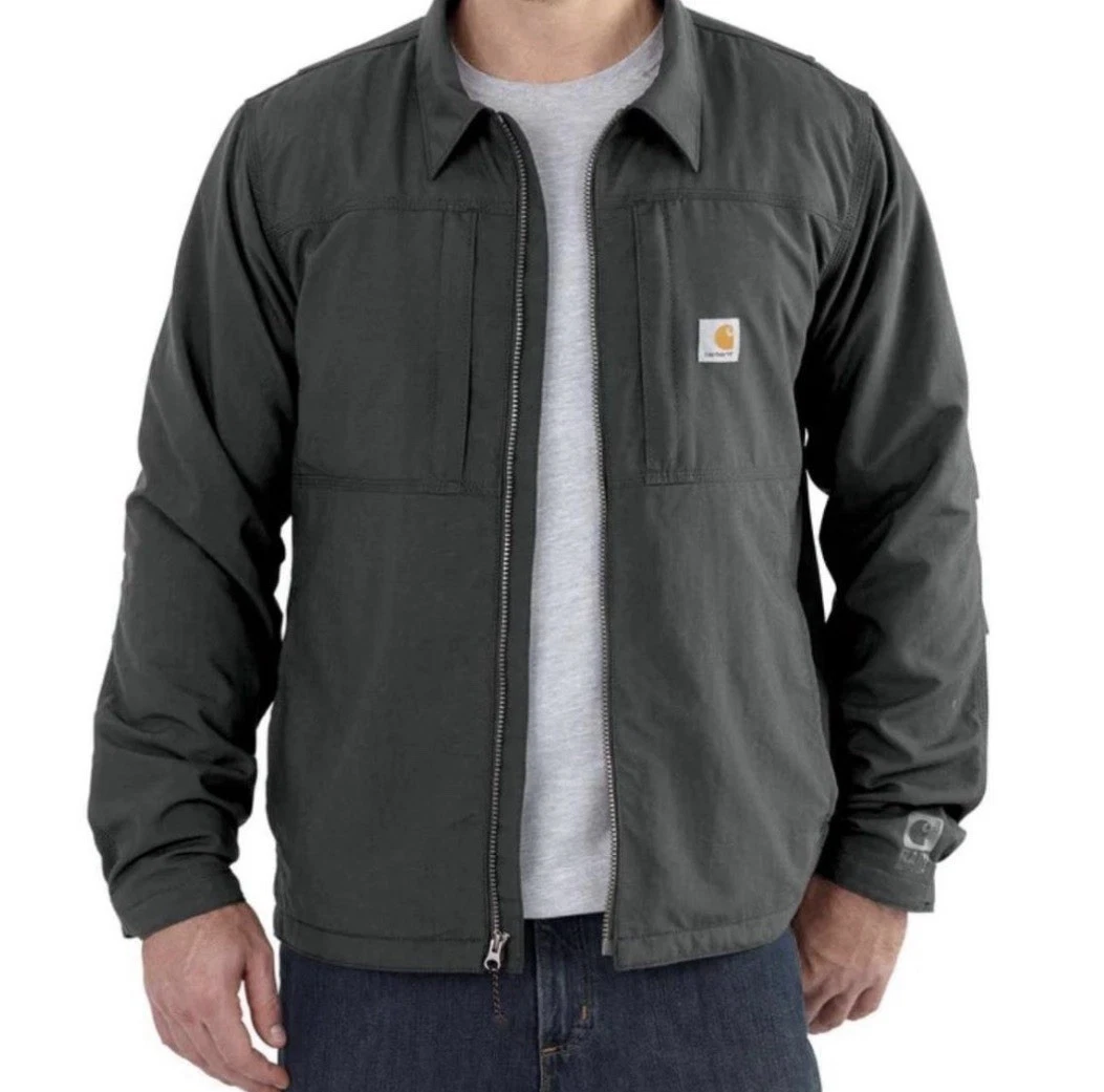 Carhartt Men’s FULL SWING Briscoe STORM Defender RAIN Coat Jacket XL NYLON GRAY