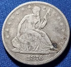 A 1876-S Liberty Seated Half Dollar