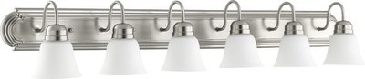 6 Light Bath Vanity in Quorum Home Collection style - 48 inches wide by 8 inches
