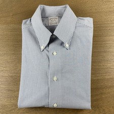 Brooks Brothers Oxford Cotton Button Down Shirt Men  s S 15-32 SoHo Stripe OCBD
