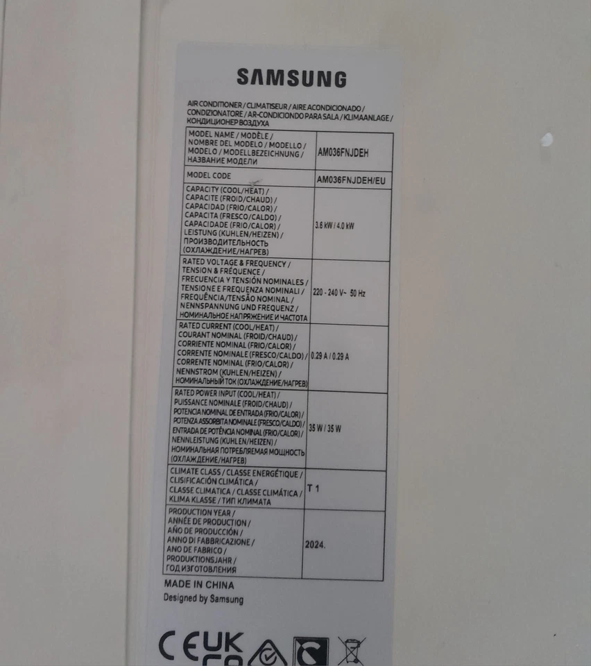 Samsung Klima Inneneinheit AM028FNJDEH für DVM-S R410a - Bild 2 von 4