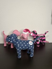 Victoria's Secret PINK Love Stuffed Plush Dogs Collectible Mixed Lot of 4