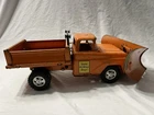 Vintage State Hi-Way Dept Orange Tonka Dump Truck All Original W/ V-PLOW 1960?