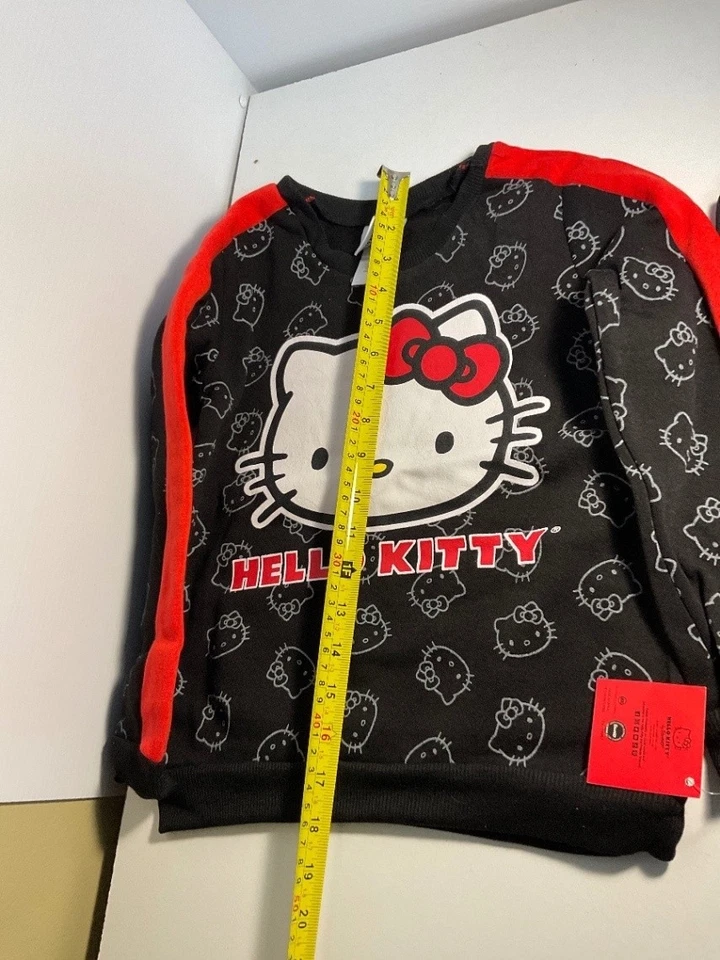 Hello Kitty kids Pajama Set 6X Black Red Trim Hello Kitty Graphic Pajama Set - Image 3 of 4