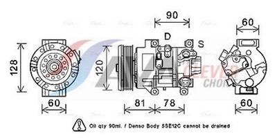 Kompressor Klimaanlage AVA Clever Choice TOAK581 für TOYOTA AVENSIS COROLLA VVT