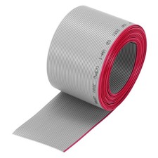 28AWG IDC Wire Flat Ribbon Cable 3 m/9.8ft Length 1.27mm Pitch 40 Pin Gray