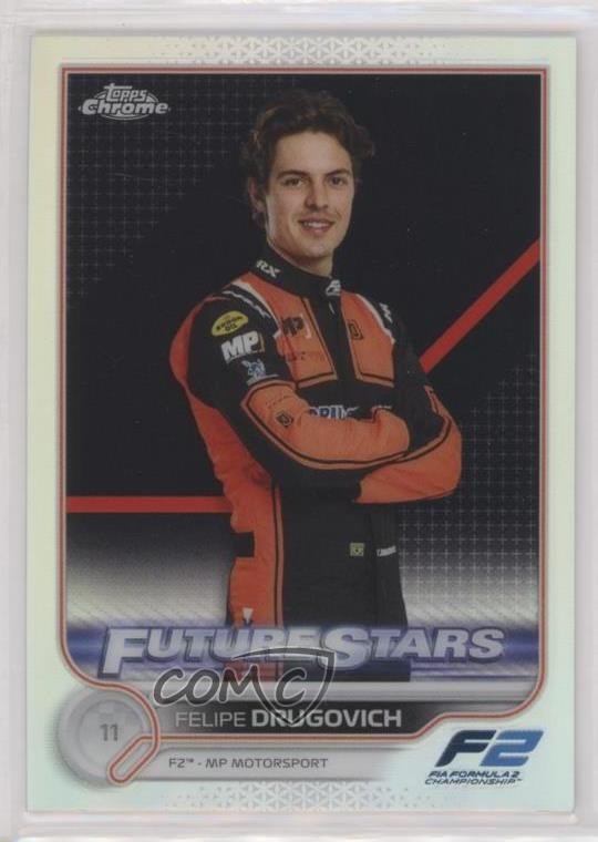 2022 Chrome Formula 1 F2 Racers Future Stars Refractor Felipe Drugovich #87 11pj