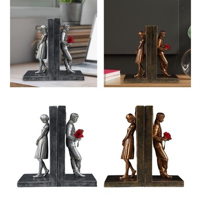 Deko Buchstützen für schwere Bücher Paar Figur Resin Book Ends