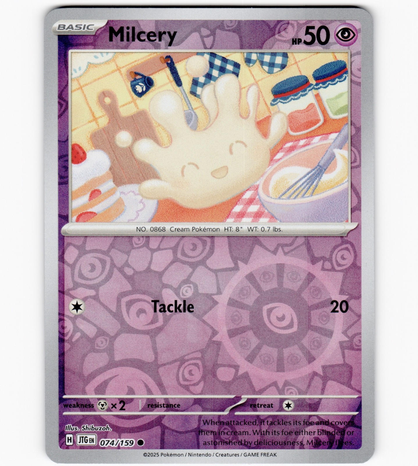 Milcery 074/159 Reverse Holo Common SV09: Journey Together NM