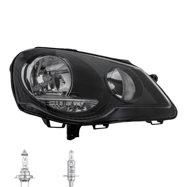 Halogen Scheinwerfer Frontscheinwerfer Rechts H7/ H1 FüR VW Polo Inkl. Lampen-image