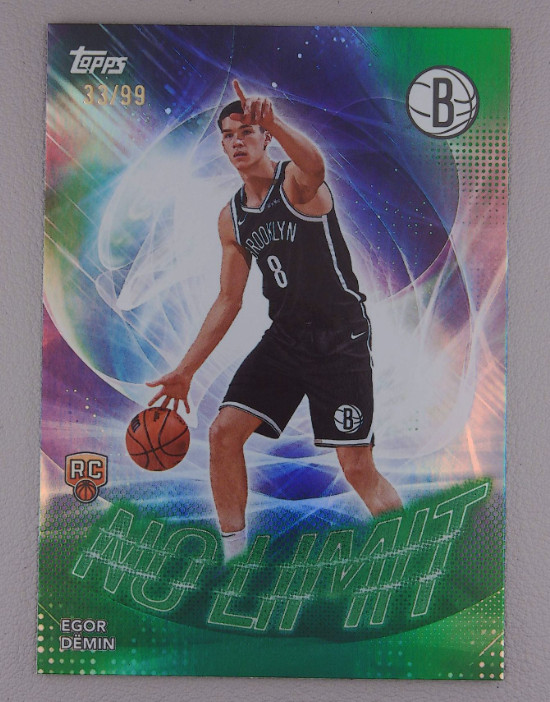 Egor Demin 2025-26 Topps Flagship Basketball 33/99 Green No Limit RC #NL-8