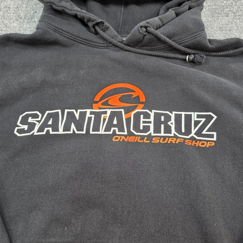 Moletom com capuz Santa Cruz O'Neill Surf Shop masculino pequeno pulôver preto gráfico - Imagem 2 de 4