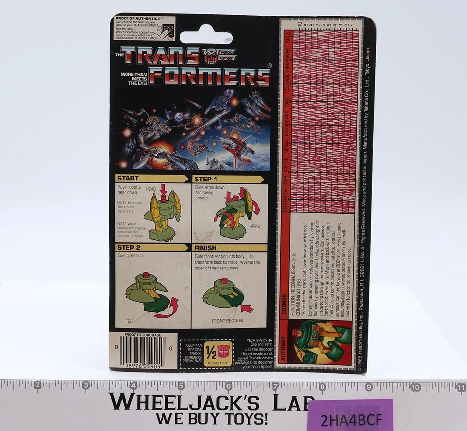 Cosmos G1 Transformers 1986 Hasbro Vintage Action Figure NEW MOSC SEALED - Image 2 of 4