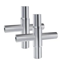 4 Way Sillcock Key Multifunctional Wrench Key Steel Cross Key Universal Openi...
