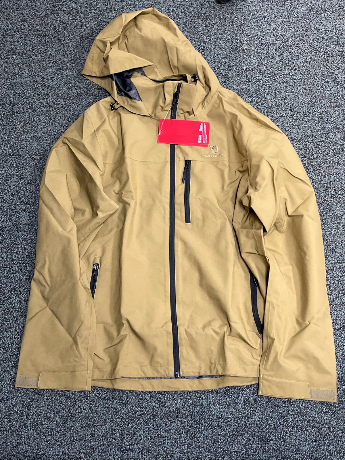 CAMEL CROWN Waterproof Rain Jackets for Men Wind Breaker Jac