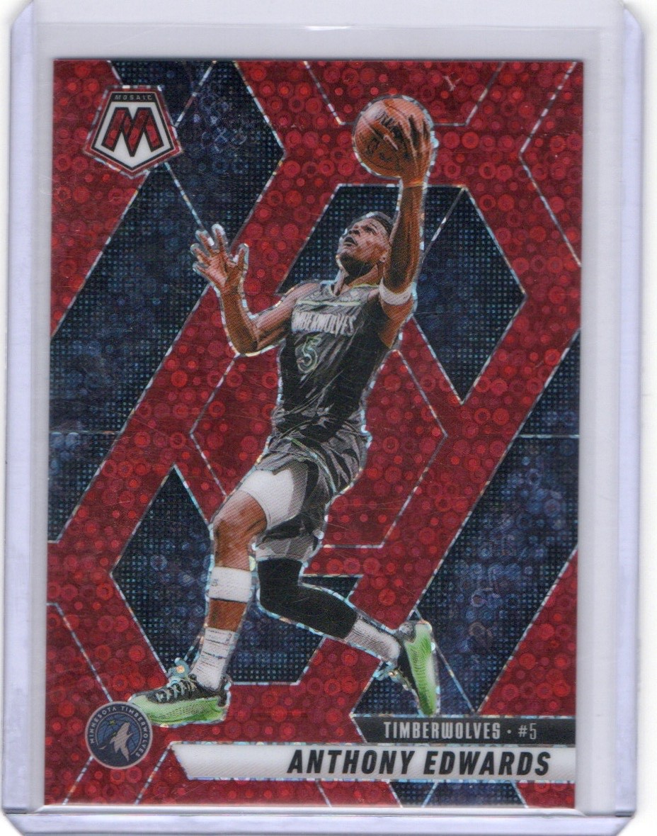2024-25 Panini Mosaic Anthony Edwards #36 Fast Break Red /99