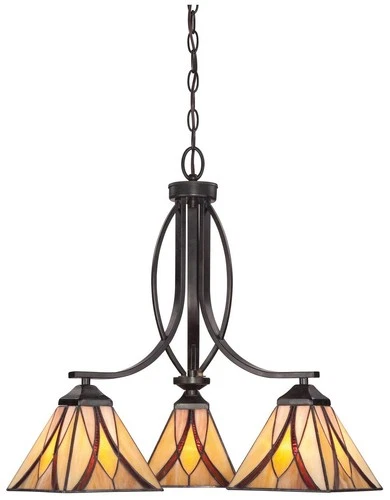 Quoizel Asheville 23" Wide Valiant Bronze 3-Light Chandelier - Picture 4 of 7