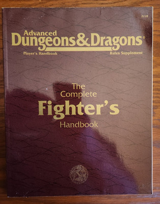 The Complete Fighter's Handbook  2nd ed. 1989  AD&D TSR Dungeons & Dragons