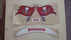 TAMPA BAY BUCCANEERS FULL SIZE FOOTBALL HELMET DECALS WITH BUMPERS