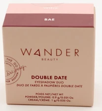 Wander Beauty Double Date Eyeshadow Duo  Palette Wink/Bae NIB Powder/Cream