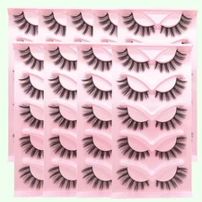 45 Pairs Cat Eye Shape False Eyelashes Dramatic Long Lashes Bulk Makeup Products