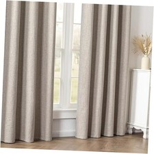Blackout Curtains 84 Inch Length 2 Panels Set,100 52"W x 84"L Pack of 2 Tan
