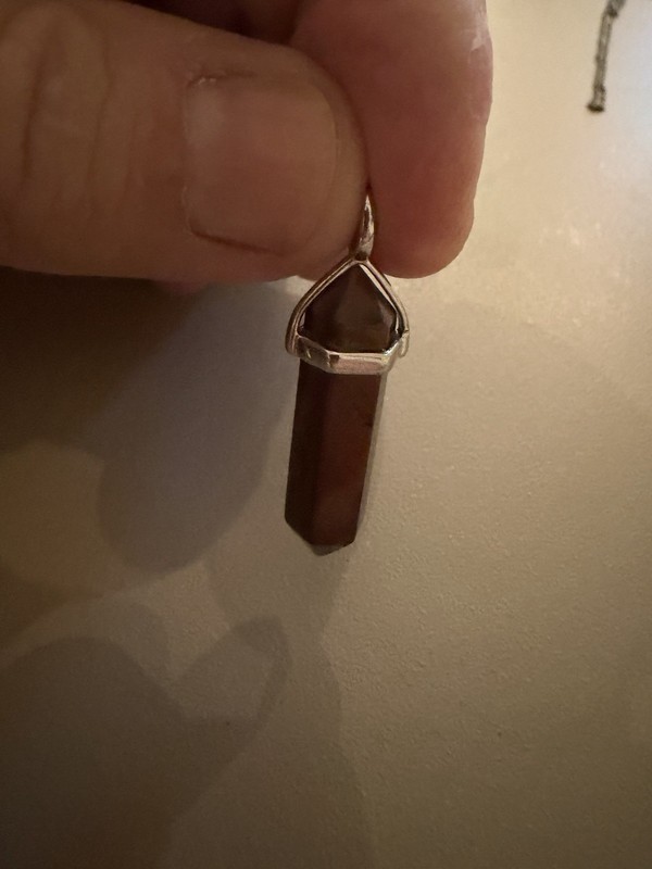 Pendant Amulet Sterling Silver w/ Mahogany Obsidian stone. Beautiful Piece.