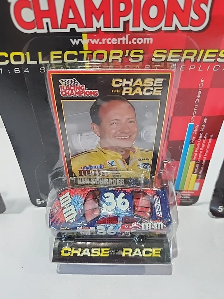 NASCAR Kenny Schrader Diecast 1/64 Lot of 3 Cars 01 '& 02' Chase The Race NEW - Image 3 of 4