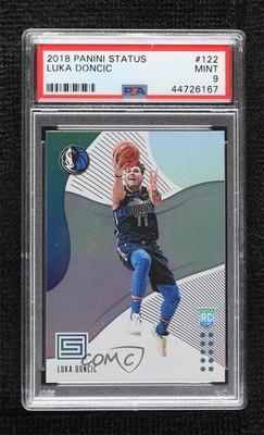2018-19 Panini Status Rookies 1 Luka Doncic #122 PSA 9 MINT Rookie RC 19x5