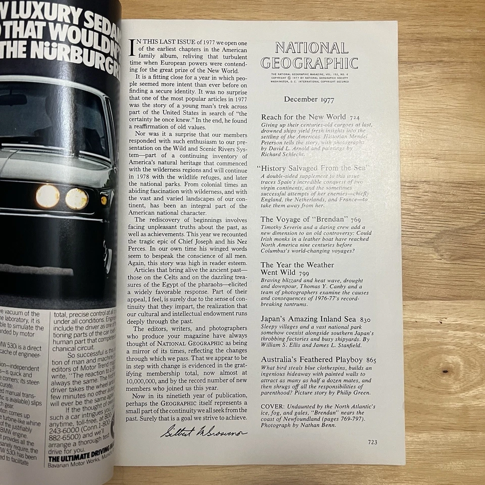 Vintage National Geographic December 1977 Brendan Weather Inland Sea Bowerbird - Image 4 of 4